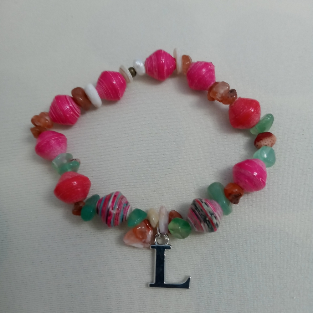 HandCrafted Semi Precious Stone Stretch Bracelet
